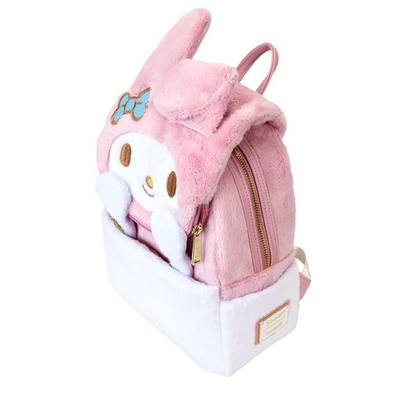 Loungefly- Sanrio My Melody Plush Set of Mini Backpack and Bifold Wallet - Picture 7 of 16